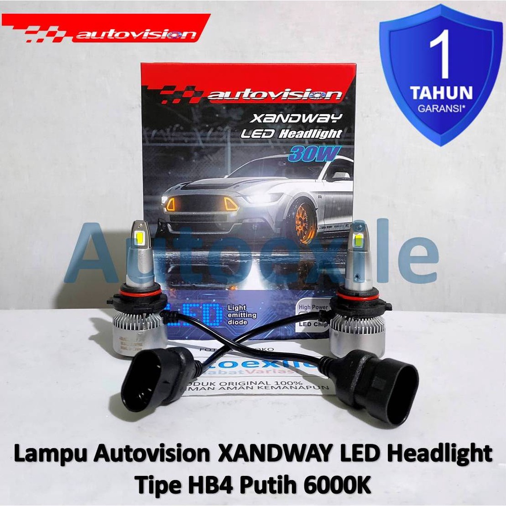 Jual Autovision XANDWAY LED HB4 9006 30W Putih 6000K Original Garansi