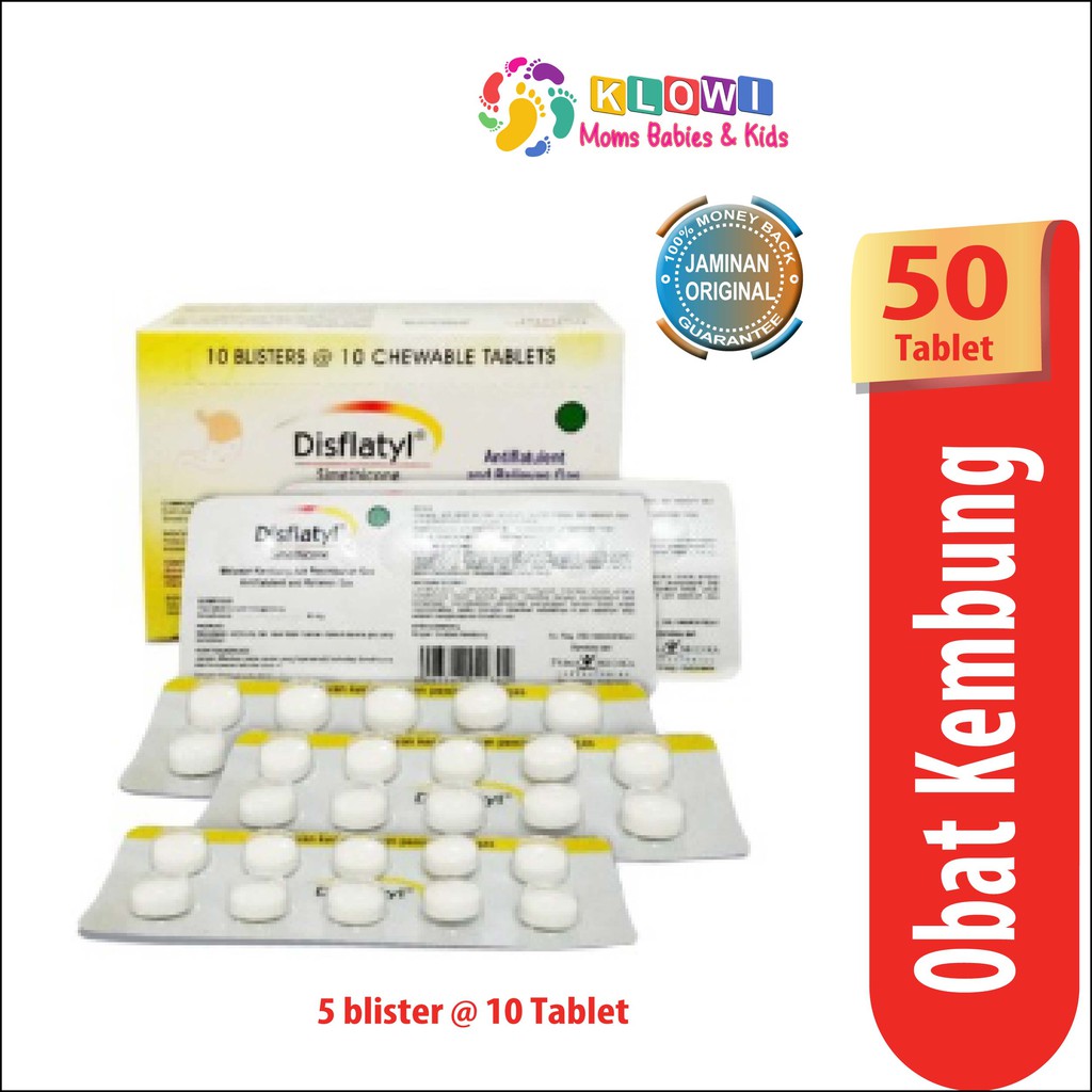 Isi 5 Disflatyl Simethicone 5X 1 Blister 10 Tablet Kunyah Shopee