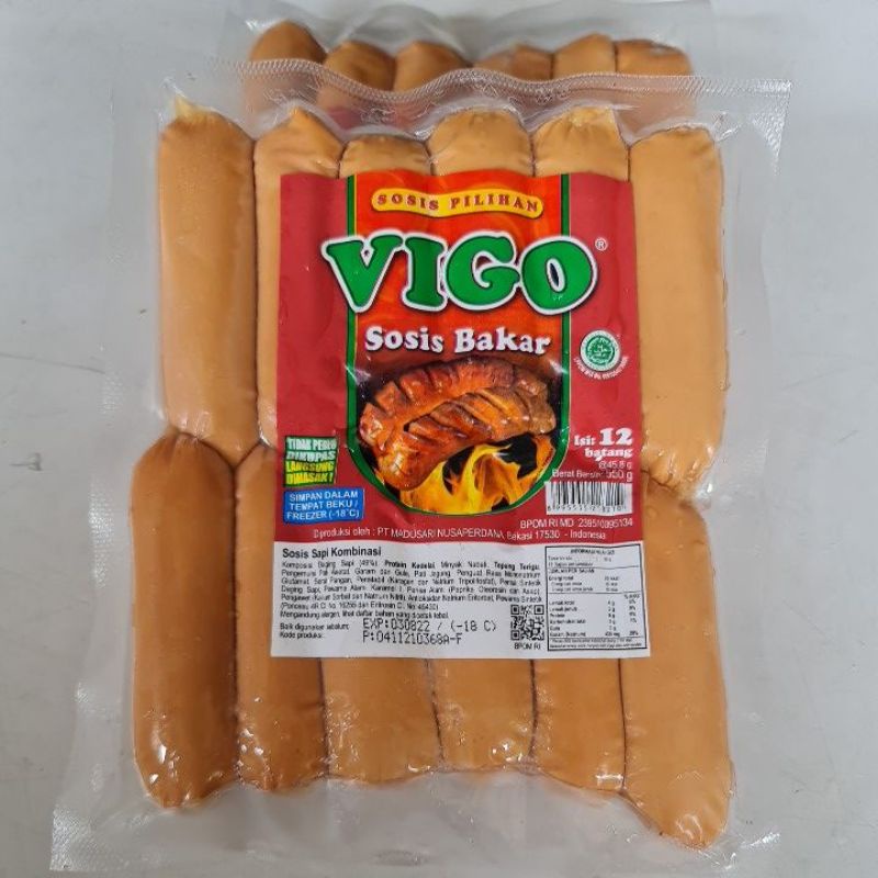 Jual Vigo Sosis Sapi Bakar Isi 12 Pcs 550 Gr Indonesia Shopee Indonesia