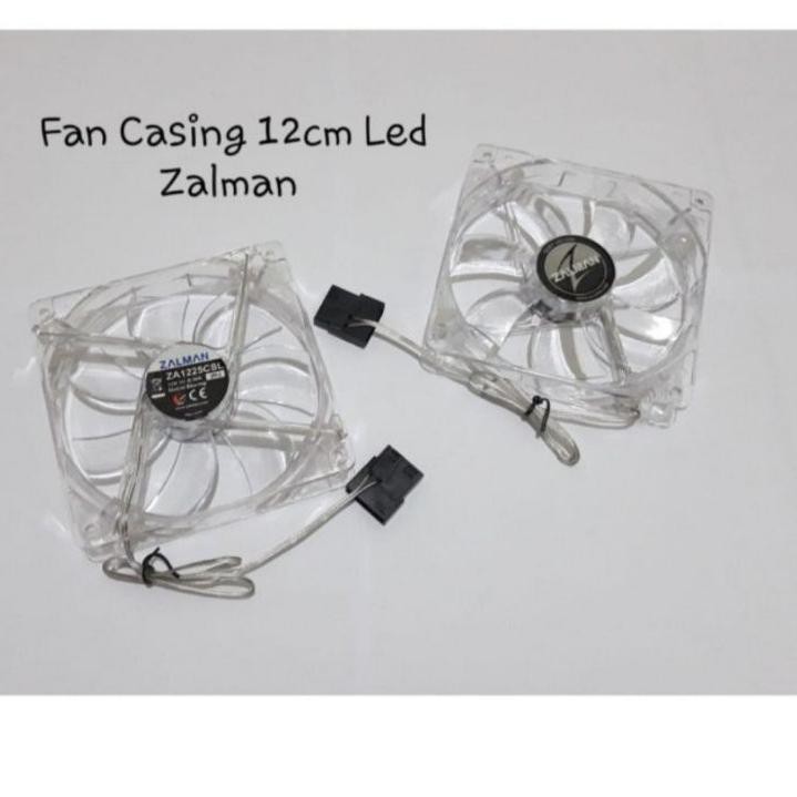 Jual TERKINI FAN CPU MOLEX Transparan Cooling Fan Blue Led 12 Cm Fan