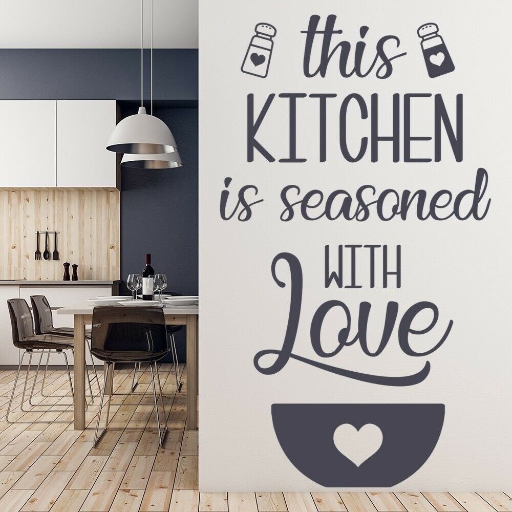 Jual Stiker Dinding Dapur Seasoned With Love Wall Decal Kitchen Quote