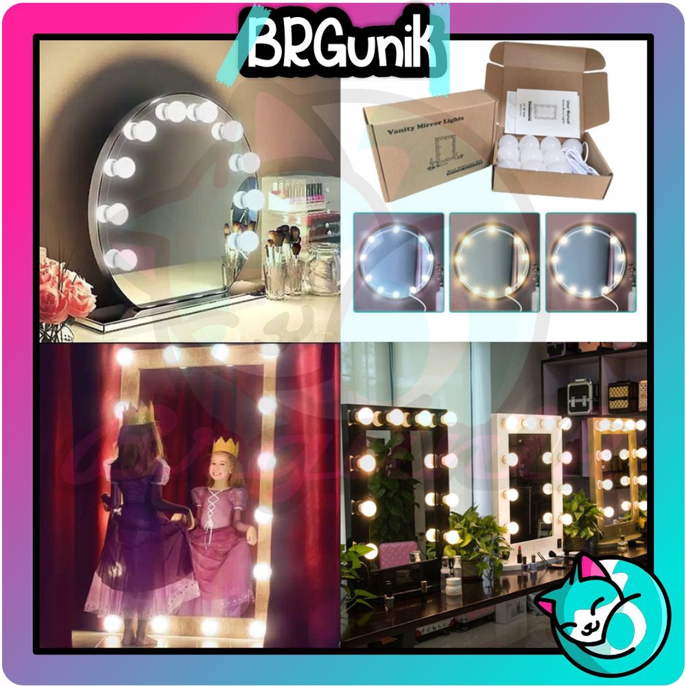 Jual Brgunik Lampu Led Meja Rias Make Up Lampu Kaca Rias Vanity