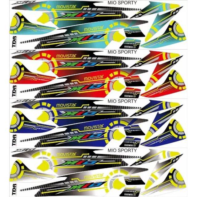 Jual Striping Mio Sporty Variasi Stiker Sticker Skotlet Scotlite Body