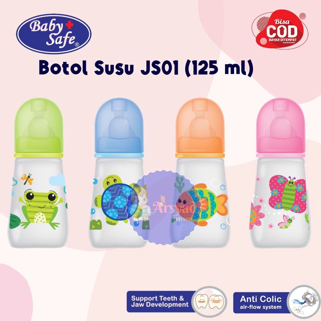 Jual Baby Safe Botol Susu Bayi Motif Binatang Dengan Dot Reguler