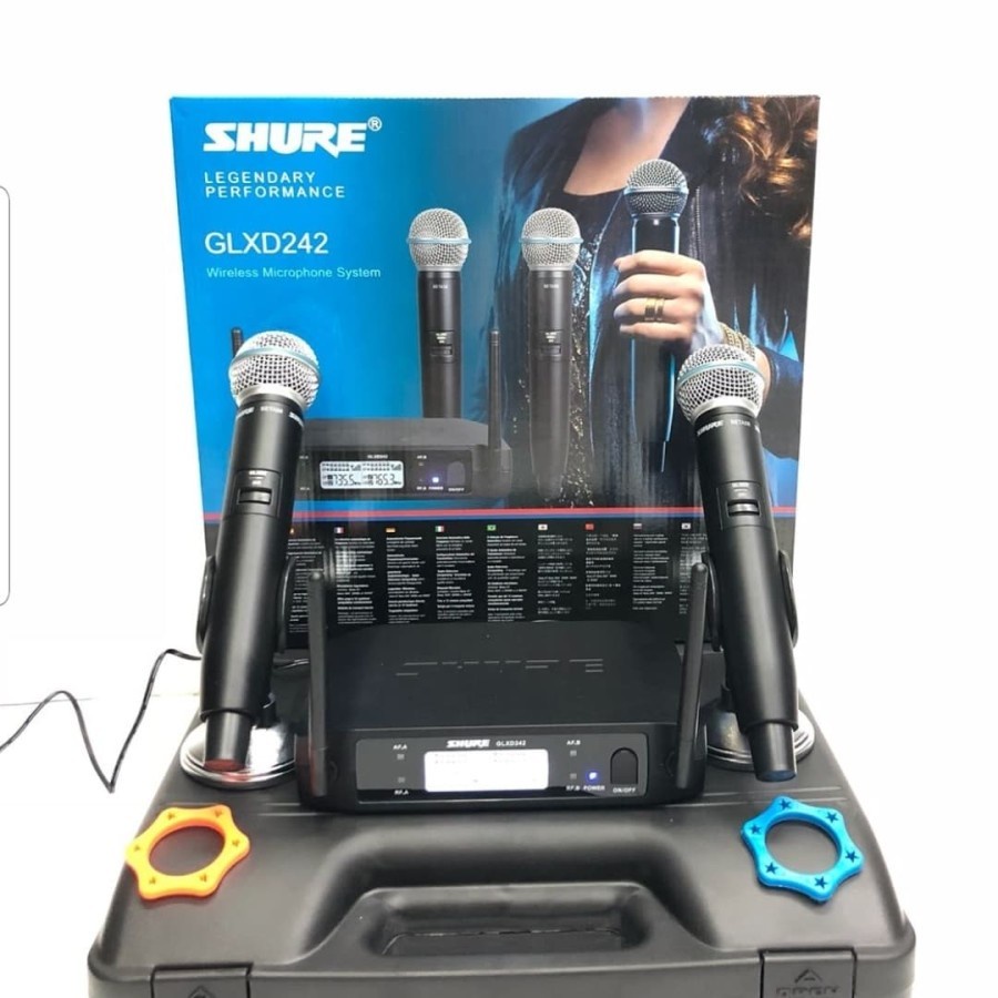 Jual Mic Wireless Shure Glxd Glxd Beta Uhf Mic Genggam Koper