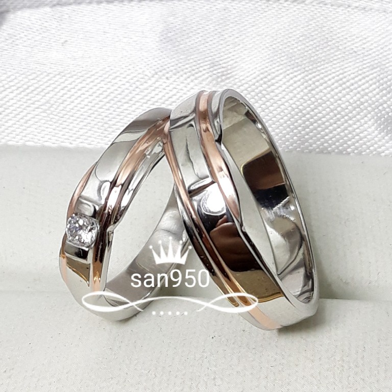 Jual Cincin Kawin Palladium Couple Platina Emas Nikah Tunangan Pasangan