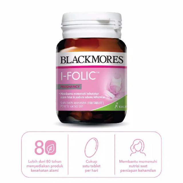 Jual Blackmores I Folic 150 Tablet Folic Acid Asam Folat Yodium