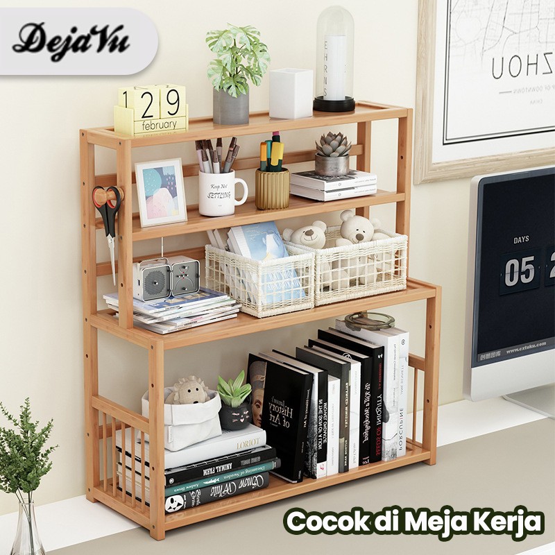 Jual Dejavu Rak Buku Kayu Meja Rak Stationery Desktop Storage Rak