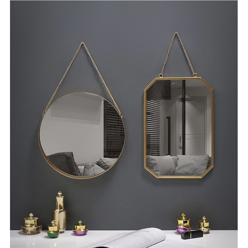 Jual Ciel Wall Mirror Gold Cermin Dinding Estetik Korean Style