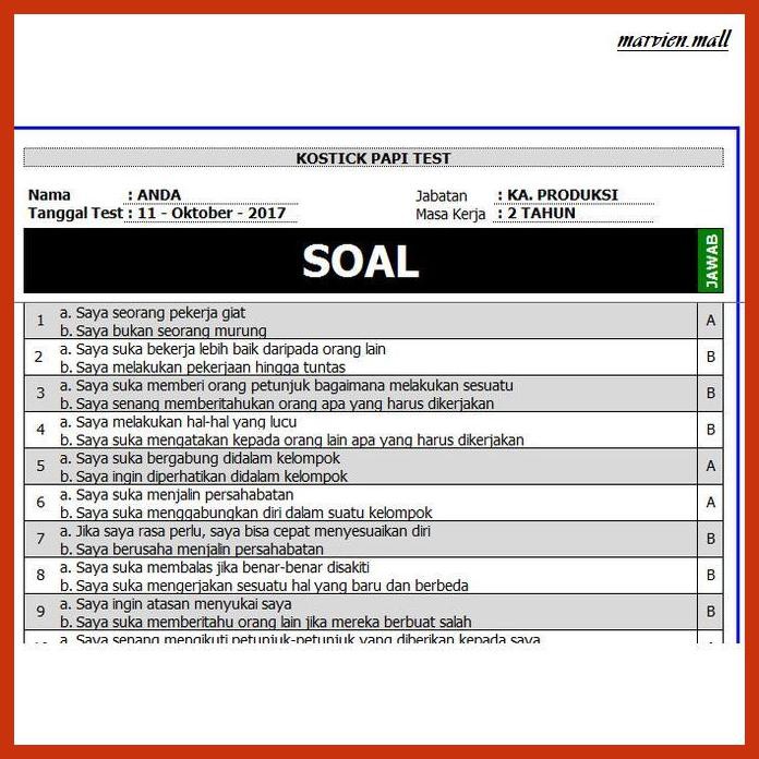 Jual BUKU PERSIAPAN UJIAN PAKET SOFTWARE PSIKOTES PAPI DISC MBTI GO