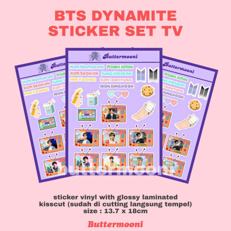 Jual BTS Dynamite Sticker Set TV Shopee Indonesia