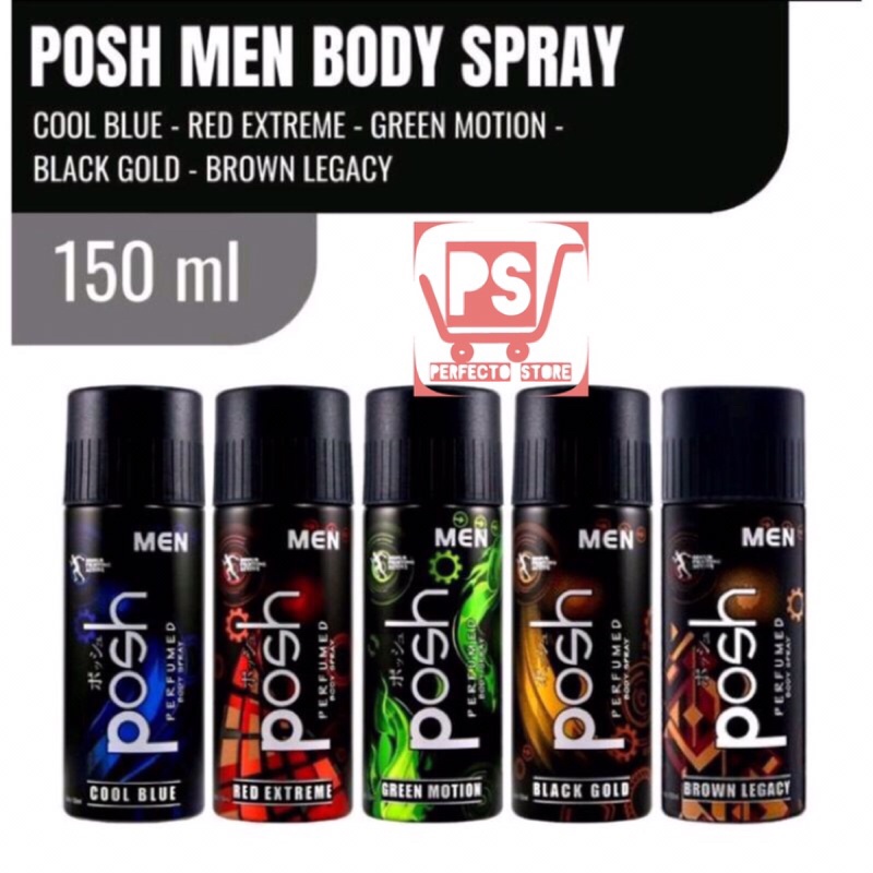 Jual Posh Men Body Spray Parfume 150ml Shopee Indonesia