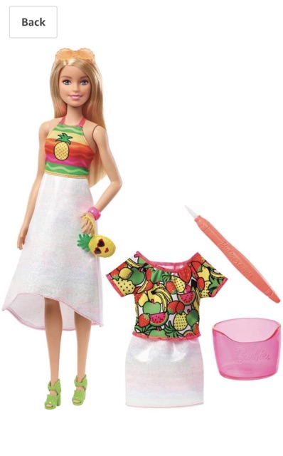 Jual BARBIE CRAYOLA RAINBOW FRUIT SURPRISE DOLL AND FASHION DESIGN SETS