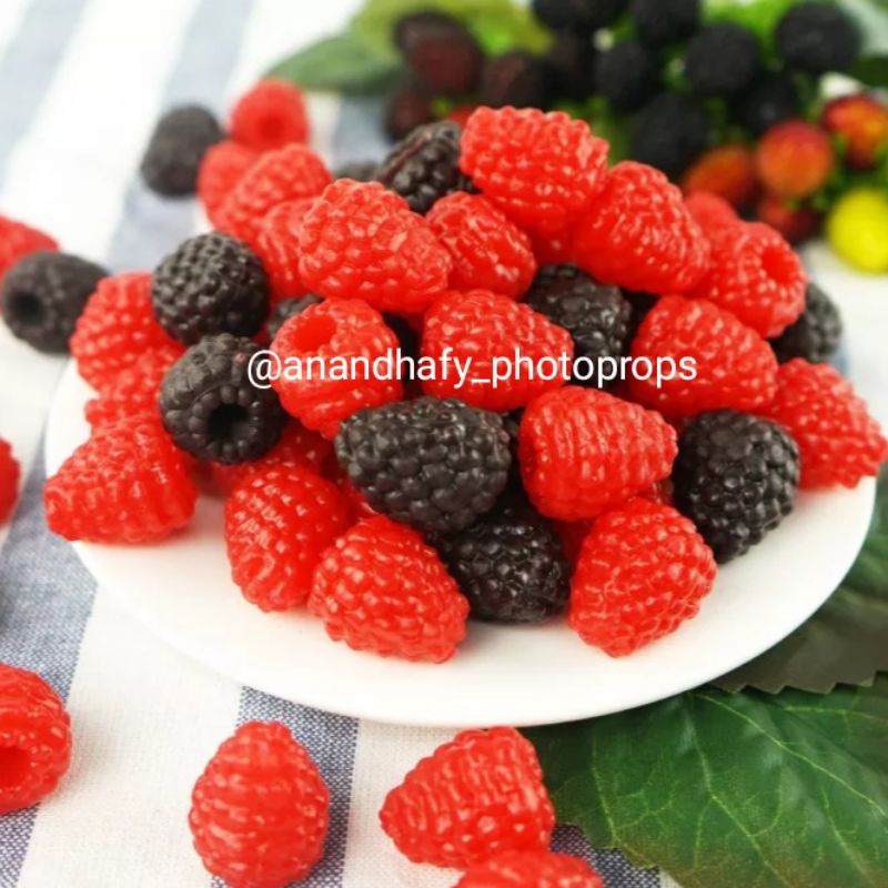 Jual BUAH RASPBERRY ARTIFICIAL PASPBERY BUATAN RASPBERI RASPBERRI PALSU