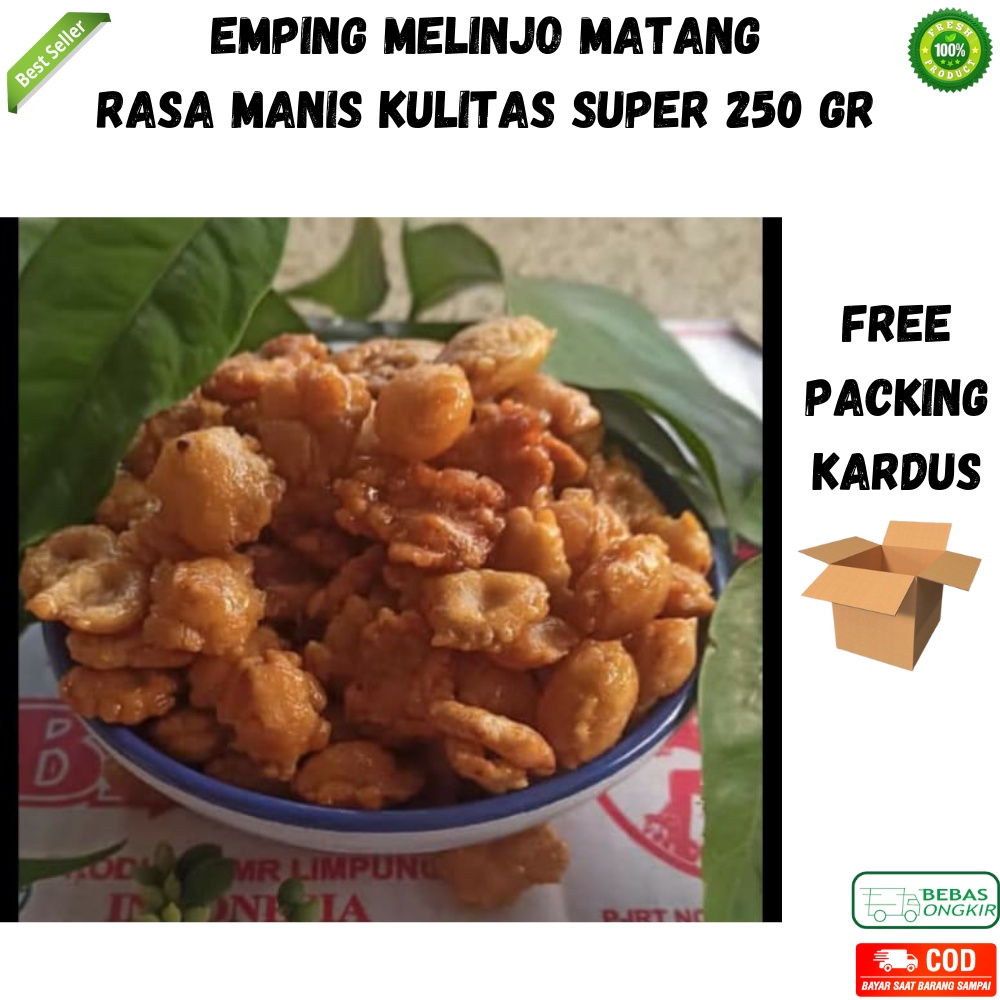 Jual Emping Melinjo Matang Rasa Manis Asli Produksi Limpung Batang 250