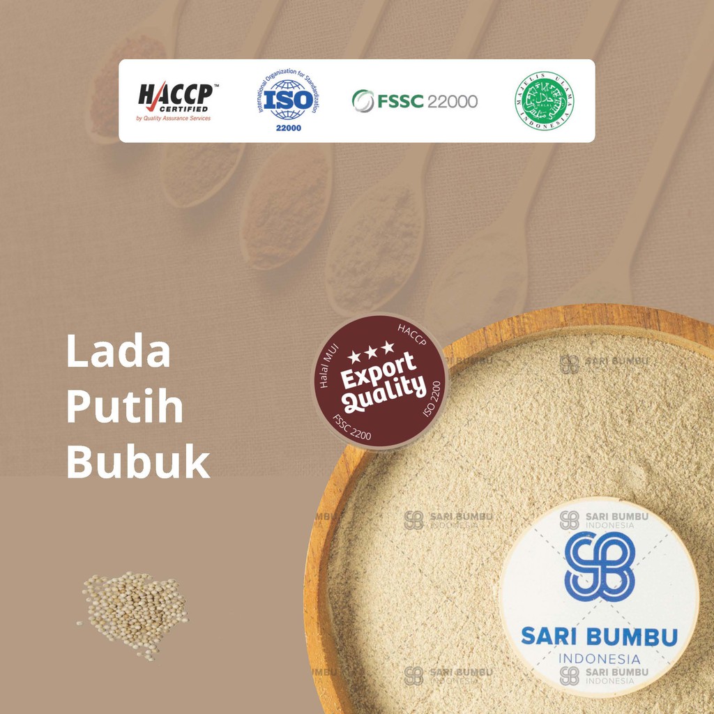 Jual BUMBU DAPUR LADA PUTIH BUBUK WHITE PEPPER POWDER Shopee