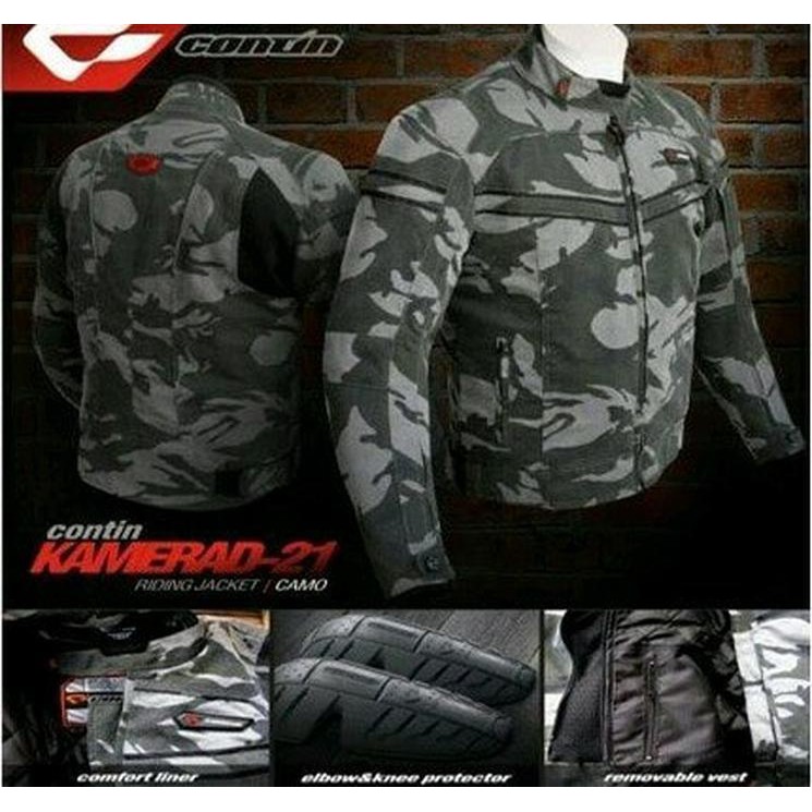 Jual Jaket Motor Touring Harian Contin Kamerad Army Pria Wanita