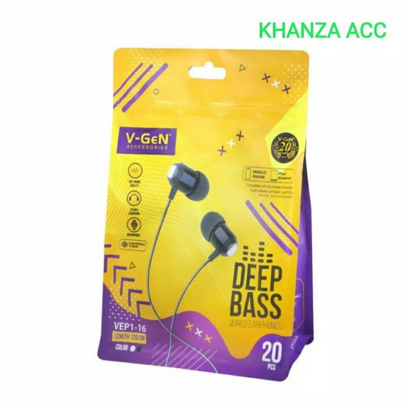 Jual Earphone V Gen VEP1 16 Super Bass Shopee Indonesia