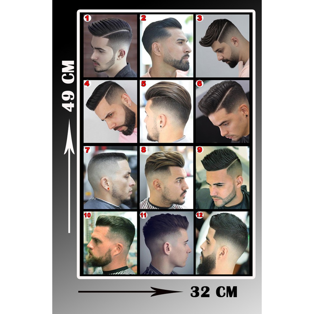 Jual Poster Pangkas Rambut Barbershop Dan Salon Model Pria Terlaris O