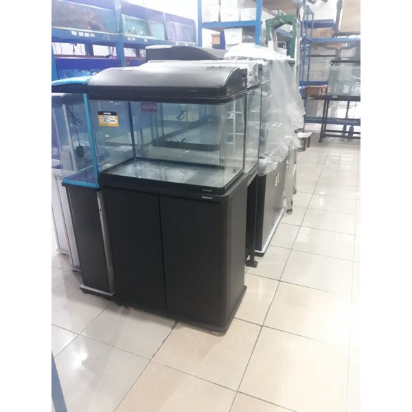 Jual AQUARIUM BAHARI 60X30 LENGKAP LEMARI CABINET LAMPU DAN MESIN