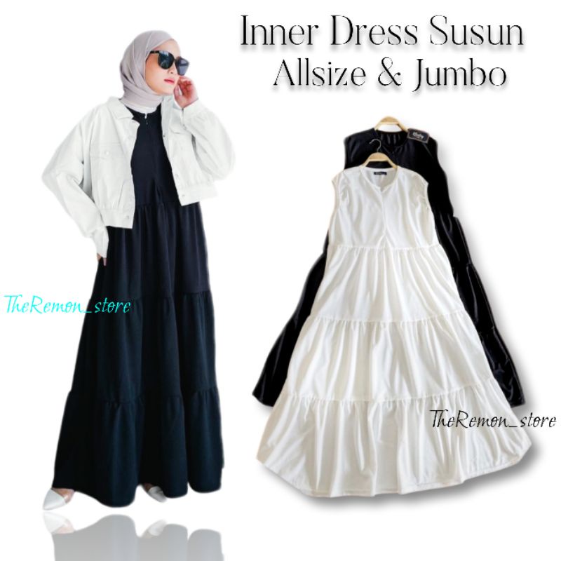 Jual Inner Dress Rampel Inner Dress Rampel Maxi Tanpa Lengan