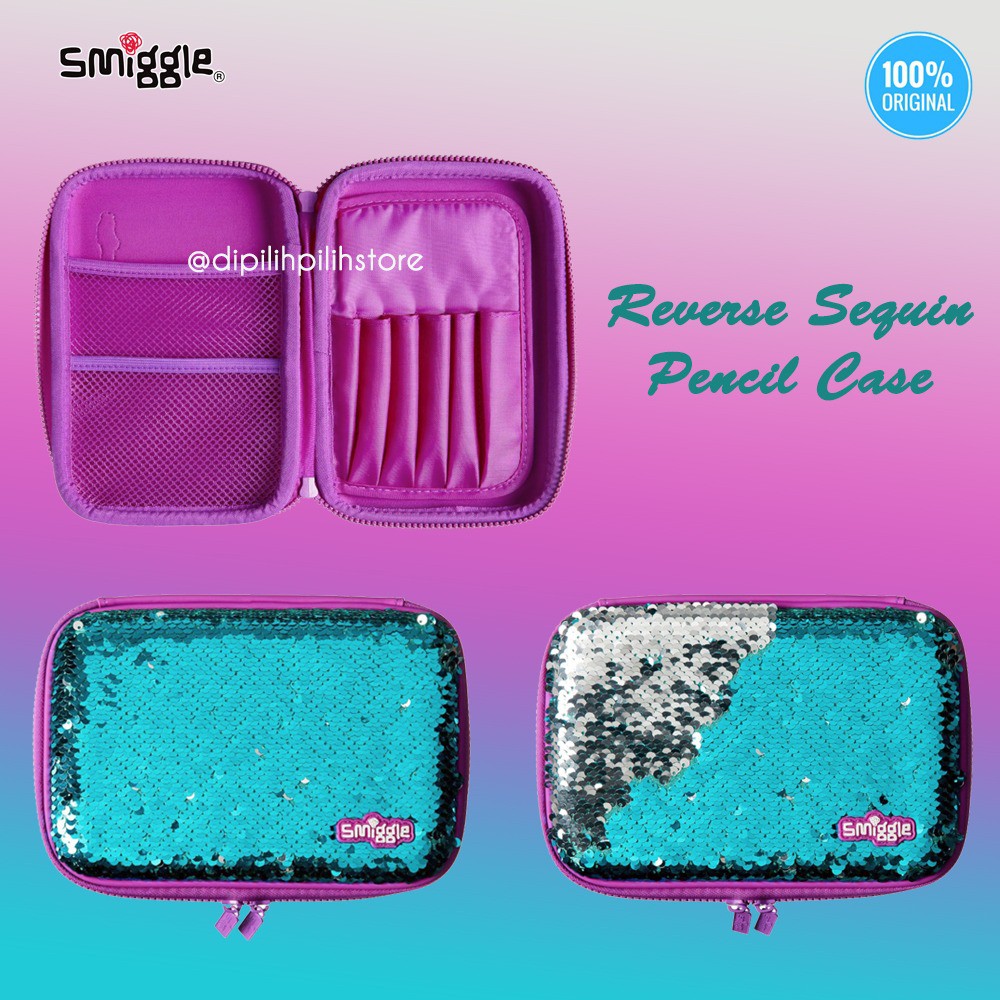 Jual SMIGGLE ORIGINAL KOTAK PENSIL TEMPAT PENSIL SMIGGLE REVERSE SEQUIN