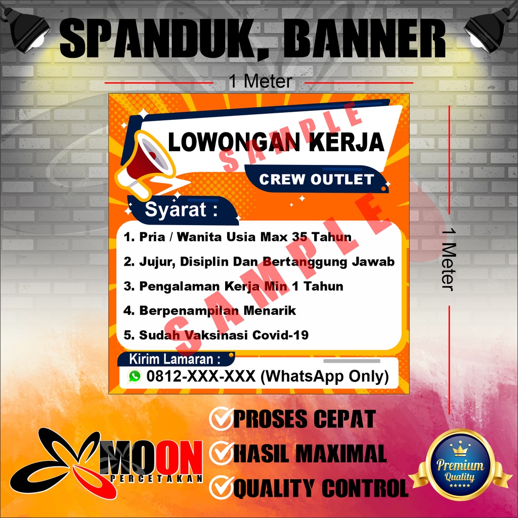 Jual CETAK BANNER SPANDUK PAMPLET PENGUMUMAN Shopee Indonesia