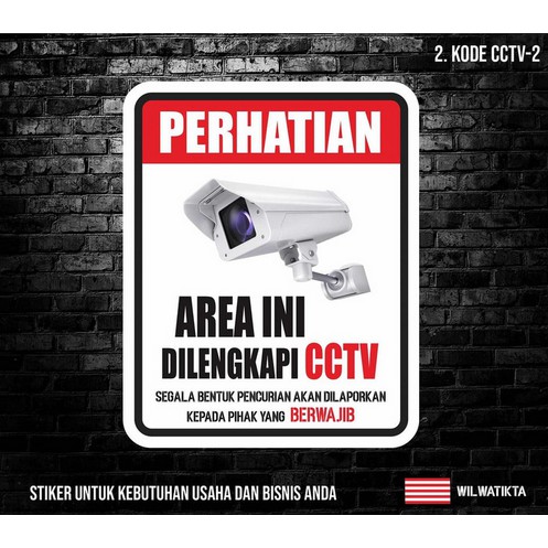 Jual 03 Sticker Safety Sign K3 Area Ini Dilengkapi Cctv MINIMAL 2 PCS