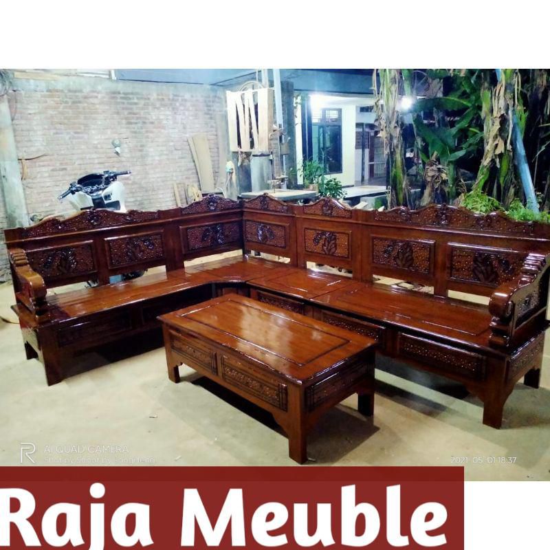 Jual KURSI TAMU SUDUT BAGONG BAGONG RAHWANA SUDUT MURAH Shopee Indonesia