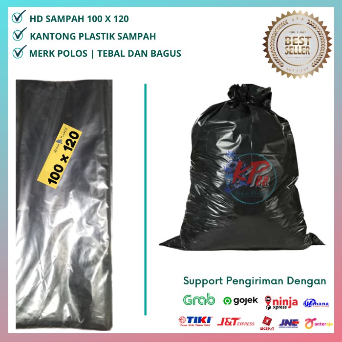 Jual HD Sampah 100x120 Kantong Sampah Polos 100x120 1 Pack Shopee