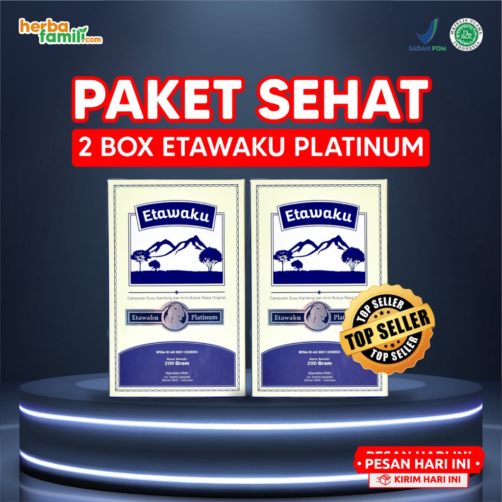 Jual Etawaku Platinum Paket Box Susu Kambing Etawa Bubuk Murni Rendah