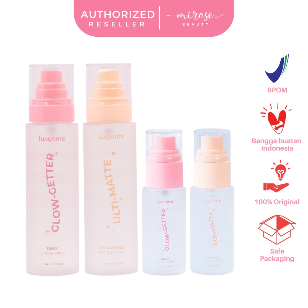 Jual LUXCRIME Glow Getter Dewy Ulti Matte Oil Control Setting Spray