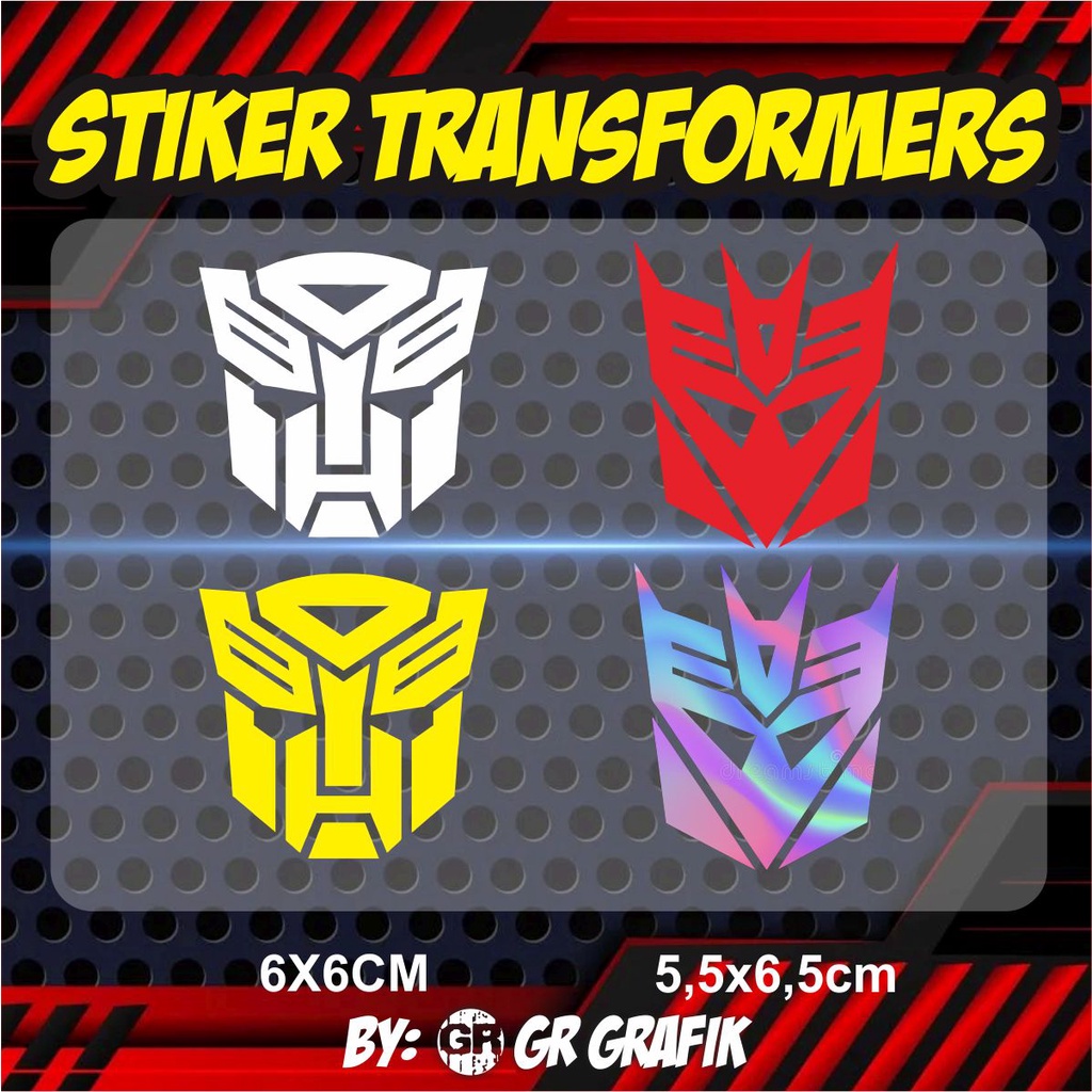 Jual Transformers Stiker Cutting Murah Tanpa Minimal Order Autobot Dan