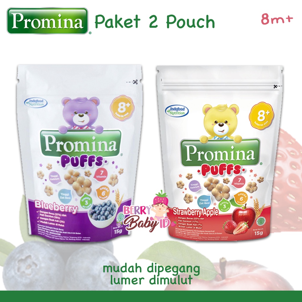 Jual Promina Paket Pouch Snack Bayi Puffs M Berry Mart Shopee