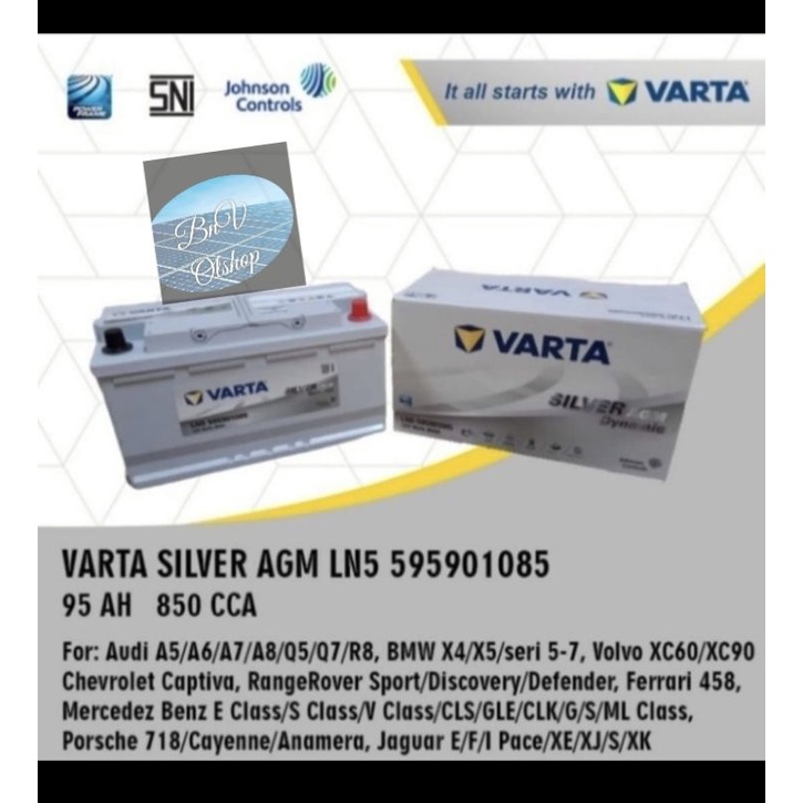 Jual Accu Varta Silver Ln Agm Audi Bmw Range Rover Shopee Indonesia