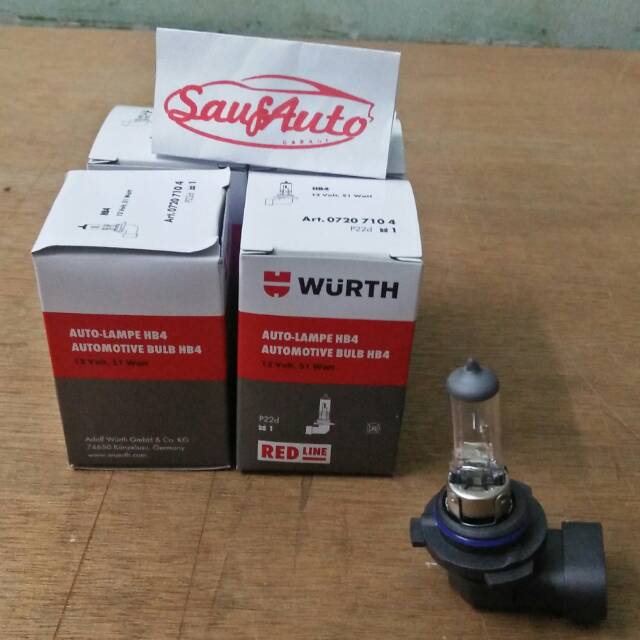 Jual WURTH Bohlam Halogen HB4 12V 51W Produk Jerman Shopee Indonesia