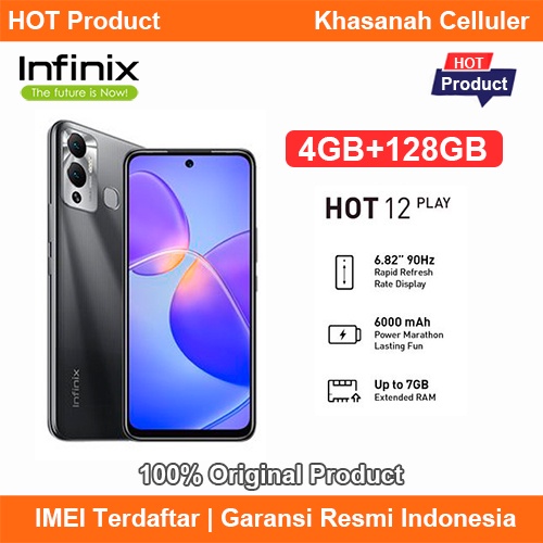 Jual Infinix Hot 12 Play RAM 4GB ROM 128GB Garansi Resmi Indonesia