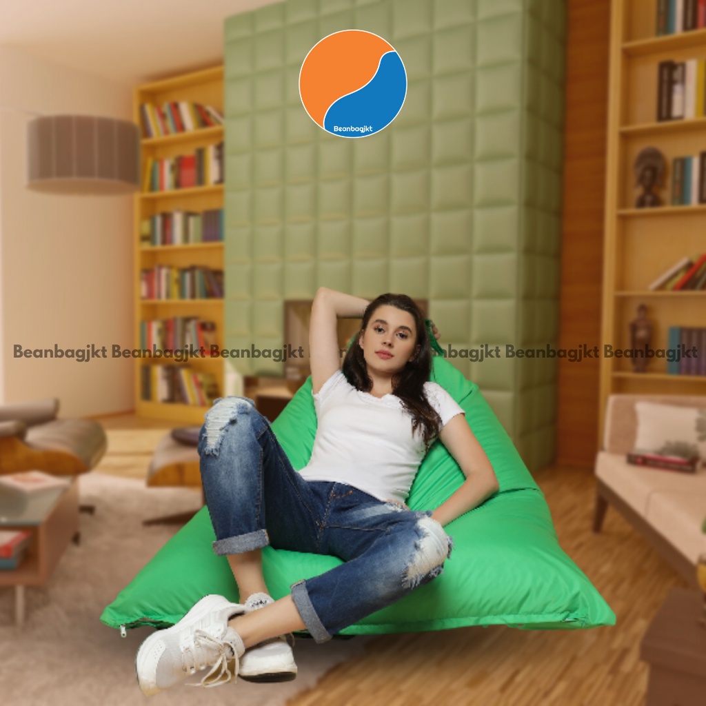 Jual BEAN BAG TRIANGLE TASLAN XL PLUS ISI BEANBAG STYROFOAM TERMURAH