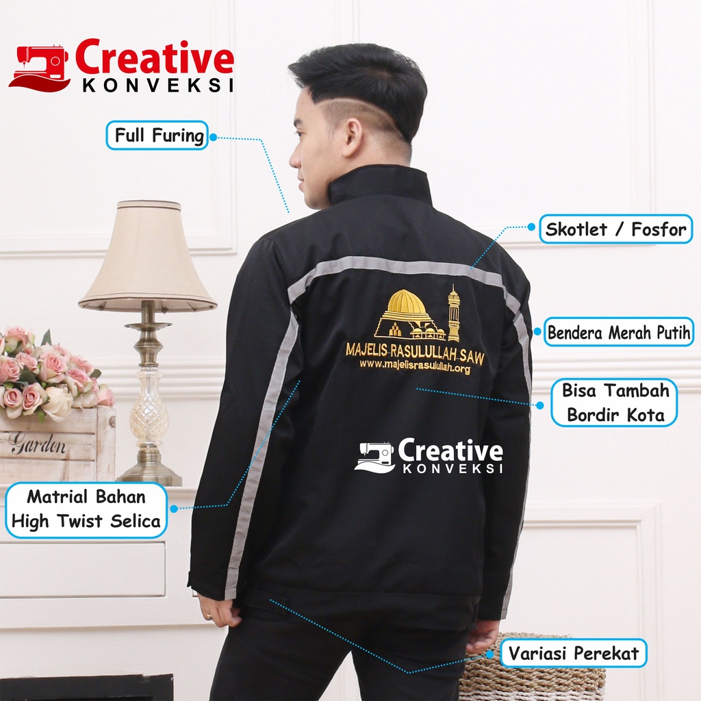 Jual BISA COD FREE NAMA Jaket Majelis Rasulullah Majelis MR