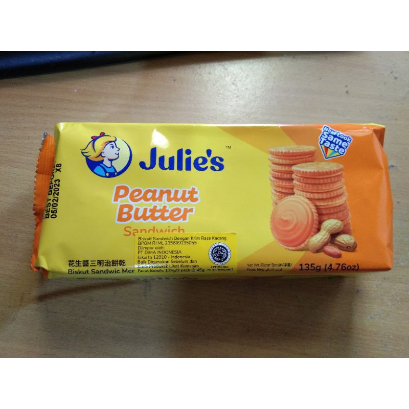 Jual Peanut Butter Sandwich 135 Roti Kacang Julie S Biskuit Kacang