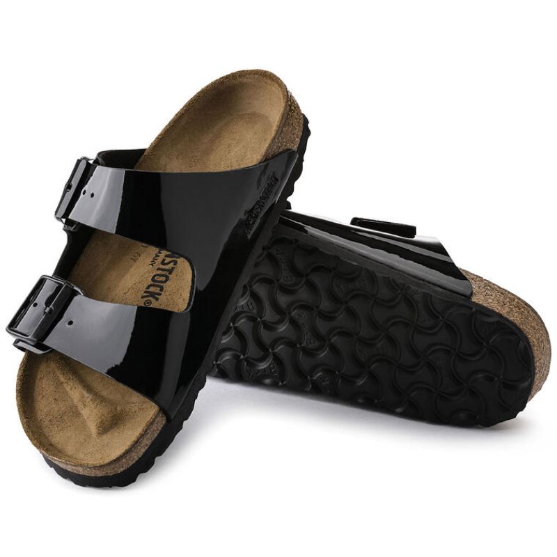 Jual Birkenstock Arizona Patent Black Sandal Shopee Indonesia