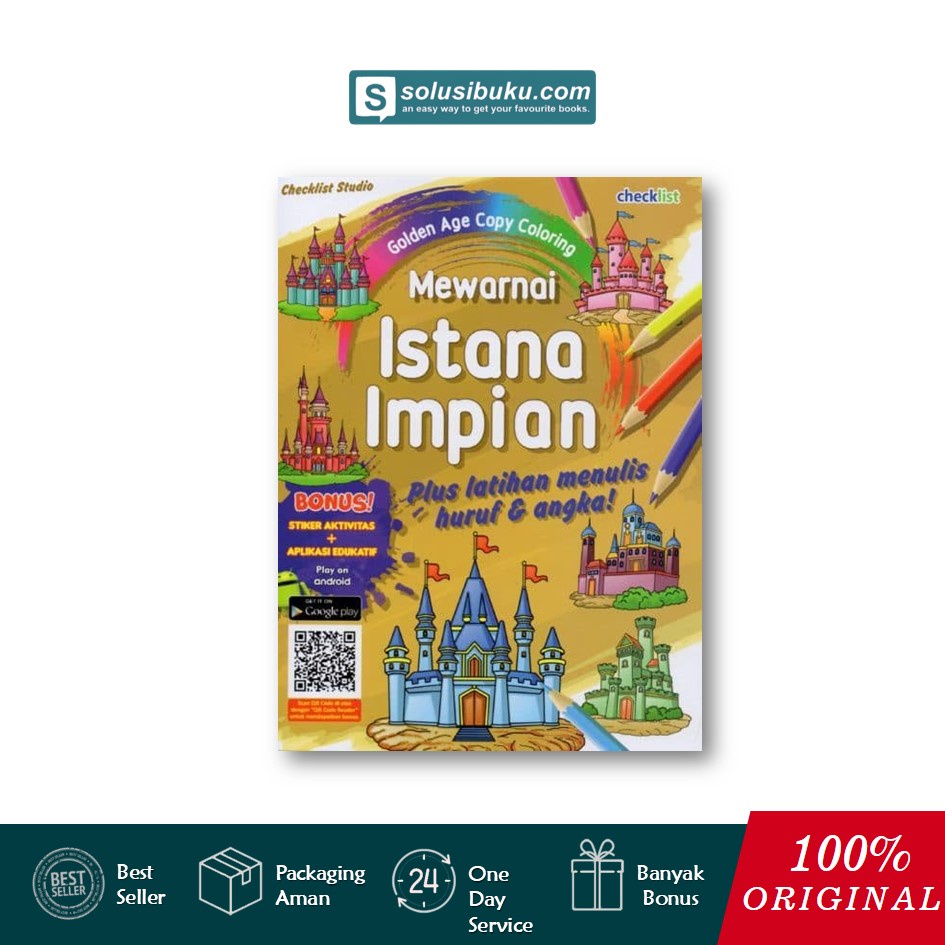 Jual Buku Golden Age Copy Coloring Mewarnai Istana Impian Checklist