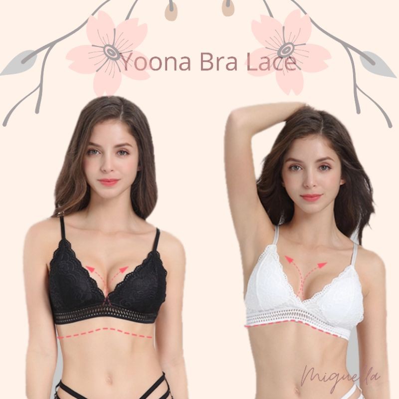 Jual Yoona Bra Lace Bh Tanpa Kawat Push Up Bunga Hot Renda Sexy Bh