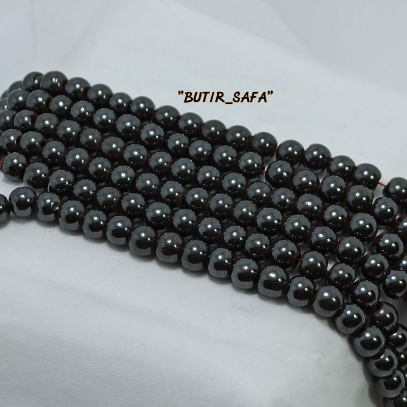 Jual Hematite Asli Natural Magnetic Beads Mm Manik Batu Alam Asli