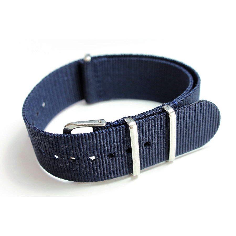 Jual Tali Jam Tangan G Military Nylon Nato Strap Navy Blue Biru