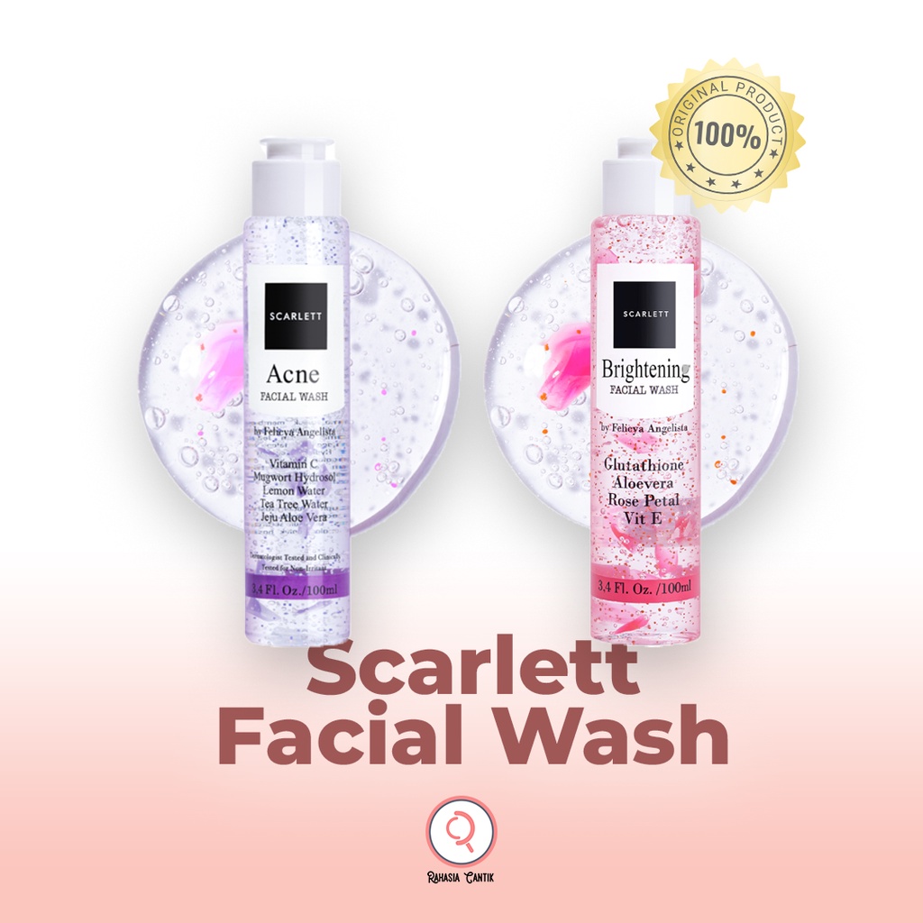 Jual Scarlett Whitening Face Wash Whitening Acne Series Shopee