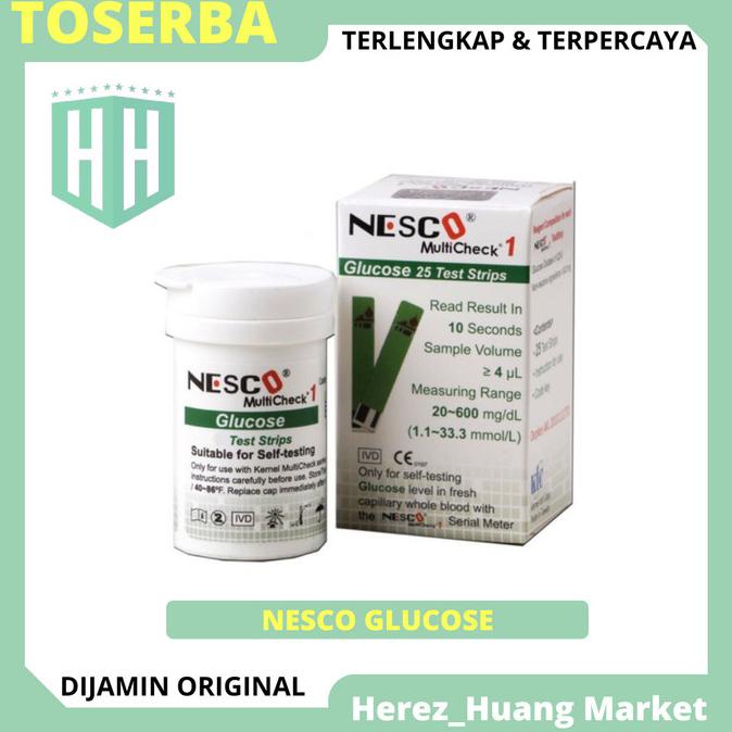 Jual Nesco Strip Gula Darah Glucose Strip Refill 1box Isi 25 Strips