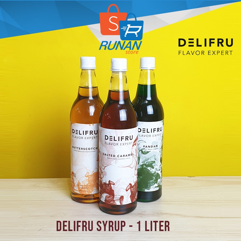 Jual Sirup Delifru L Rasa Butterscotch Salted Caramel Pandan Syrup