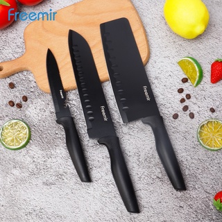 Jual Pisau Premium Set 3 Pcs Pisau Daging Pisau Dapur Pisau Buah Hitam