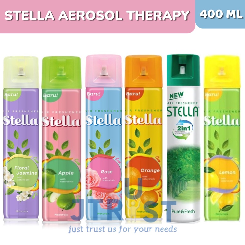 Jual Stella Aerosol Pengharum Ruangan Therapy Kemasan Botol Spray 400ml